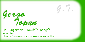 gergo topan business card
